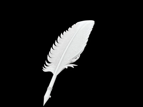 Phoenix Feather Quill Pen 3D Printable Model 1 3D Print Model
