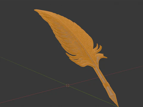 Phoenix Feather Quill Pen 3D Printable Model 1 3D Print Model