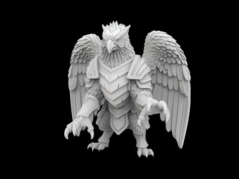Battle Griffin Warrior 3D Baskı Modeli