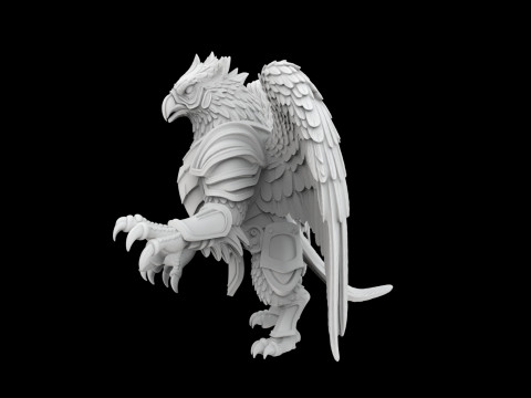 Battle Griffin Warrior 3D Baskı Modeli