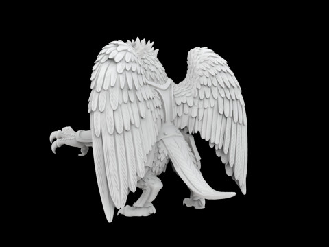 Battle Griffin Warrior 3D Baskı Modeli