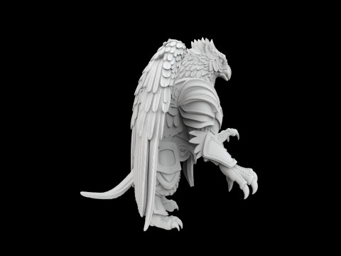 Battle Griffin Warrior 3D Baskı Modeli