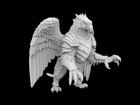 Battle Griffin Warrior 3D Baskı Modeli