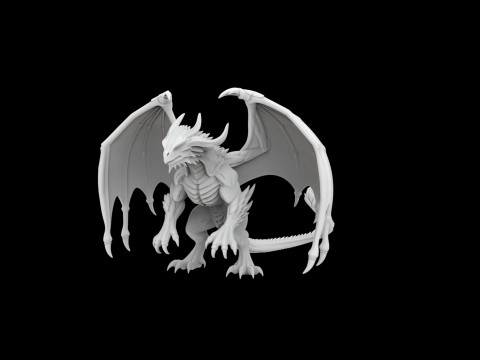 Fantasy dragon 3Dプリントモデル