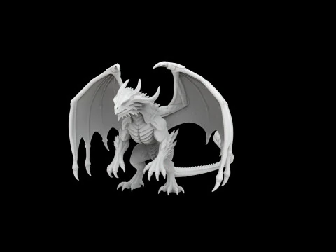 Fantasy dragon 3D Print Model