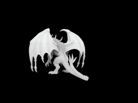 Fantasy dragon 3Dプリントモデル
