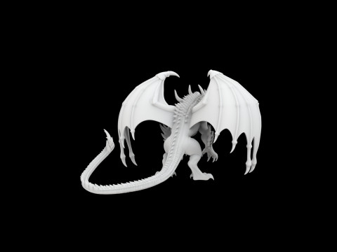 Fantasy dragon 3Dプリントモデル