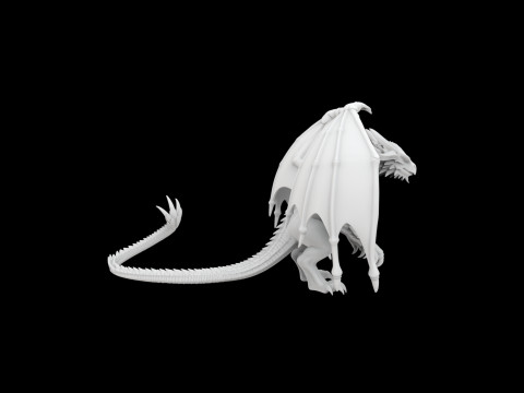 Fantasy dragon 3Dプリントモデル