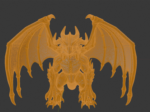 Fantasy dragon 3Dプリントモデル