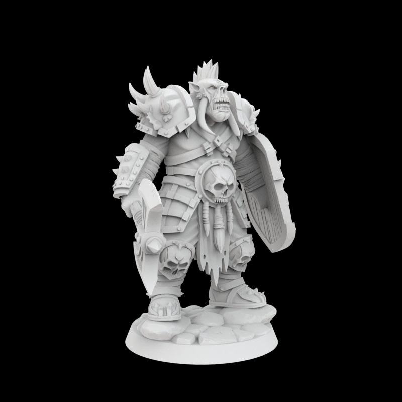 Orc Warrior Battle Ready 3D Printable Miniature Model Cetak 3D .c4d .max .obj .3ds .fbx .stl .blend