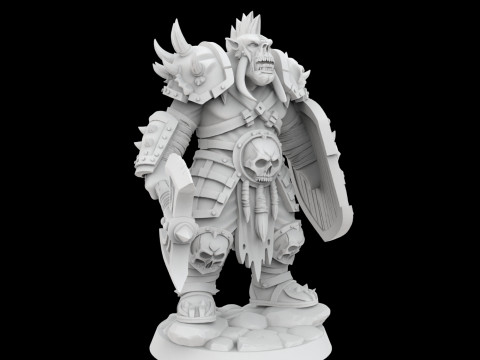 Orc Warrior Battle Ready 3D Printable Miniature 3D Принт Модель
