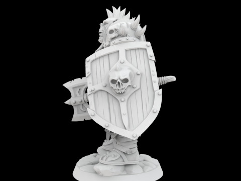 Orc Warrior Battle Ready 3D Printable Miniature Model Cetak 3D