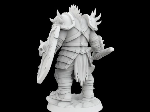 Orc Warrior Battle Ready 3D Printable Miniature 3D Print Model