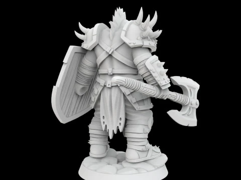 Orc Warrior Battle Ready 3D Printable Miniature 3D Print Model