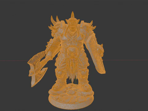 Orc Warrior Battle Ready 3D Printable Miniature 3D Print Model