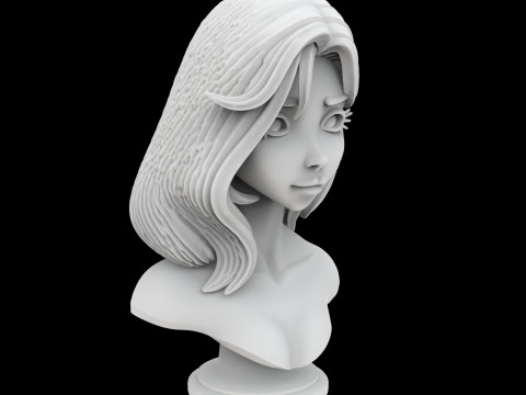 Ancient Stone Face Block 3D Print Model 3D Druckmodell