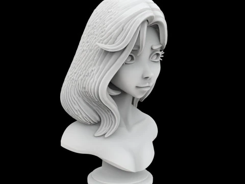 Ancient Stone Face Block 3D Print Model 3D Print Model