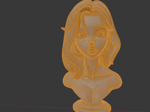 Ancient Stone Face Block 3D Print Model 3D 프린트 모델