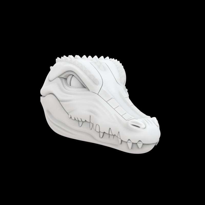 Anthro Crocodile Miniature 3D Print Model 3D Принт Модель .c4d .max .obj .3ds .fbx .stl .blend