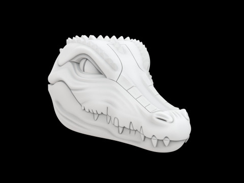 Anthro Crocodile Miniature 3D Print Model Modelo de Impressão 3D