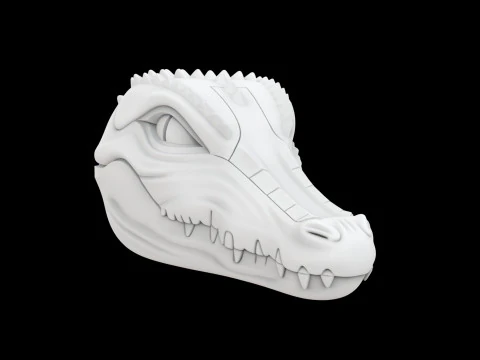 Anthro-Krokodil-Miniatur-3D-Druckmodell 3D Druckmodell