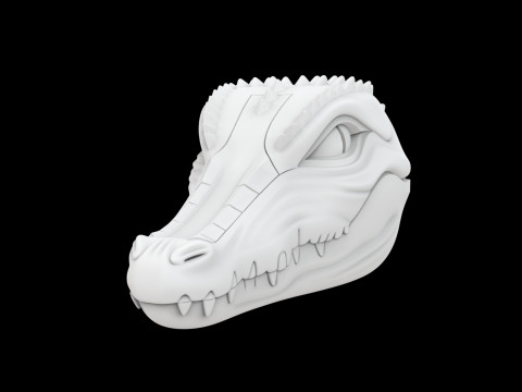 Anthro Crocodile Miniature 3D Print Model 3D Принт Модель