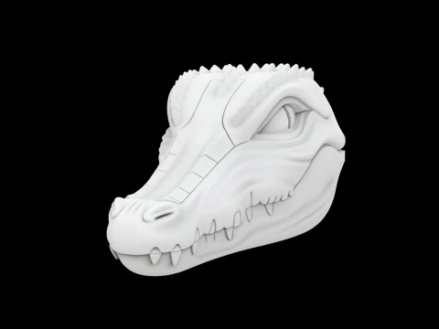 Anthro Crocodile Miniature 3D Print Model 3D Print Model