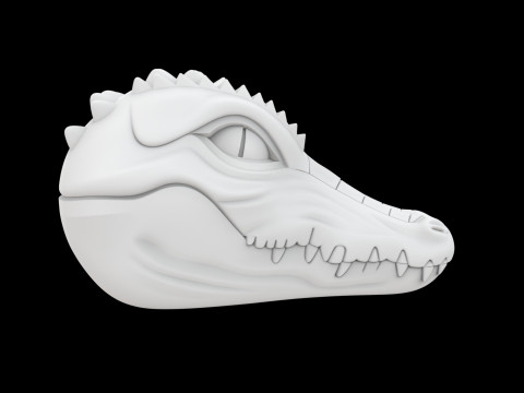 Anthro Crocodile Miniature 3D Print Model 3D Принт Модель