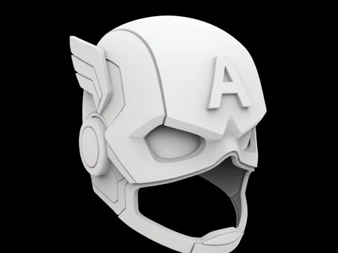 Captain America Stylized Helm 3D Print Model 3D Print Model