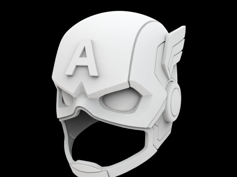 Captain America Stylized Helm 3D Print Model 3D Принт Модель
