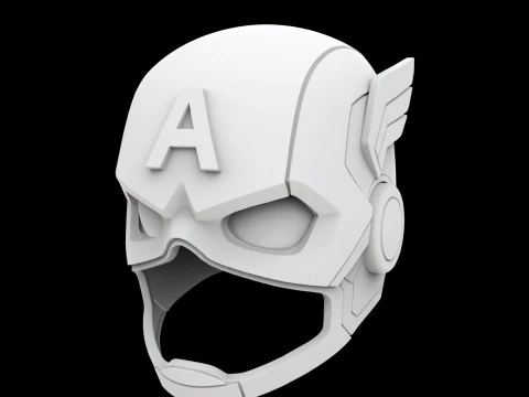 Captain America Stylized Helm 3D Print Model 3D Print Model