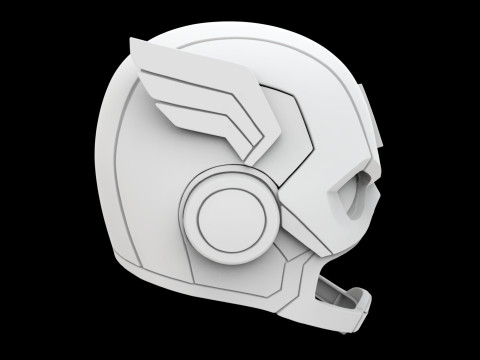 Captain America Stylized Helm 3D Print Model 3D Принт Модель