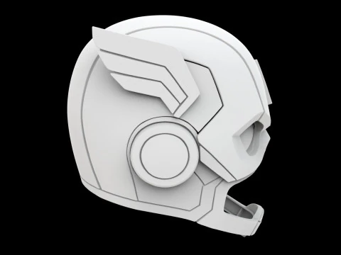 Captain America Stylized Helm 3D Print Model 3D Print Model