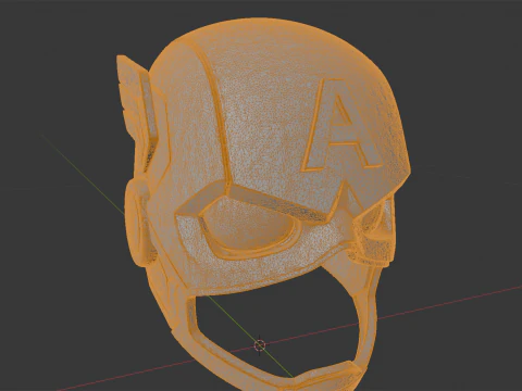 Captain America Stylized Helm 3D Print Model 3D Print Model