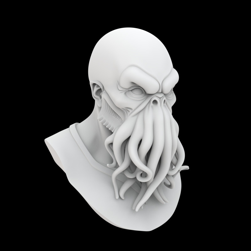 Cthulhu Busto Modelo de impresión 3D Eldritch Horror Archivo STL Modelo de impresión 3D .c4d .max .obj .3ds .fbx .stl .blend 