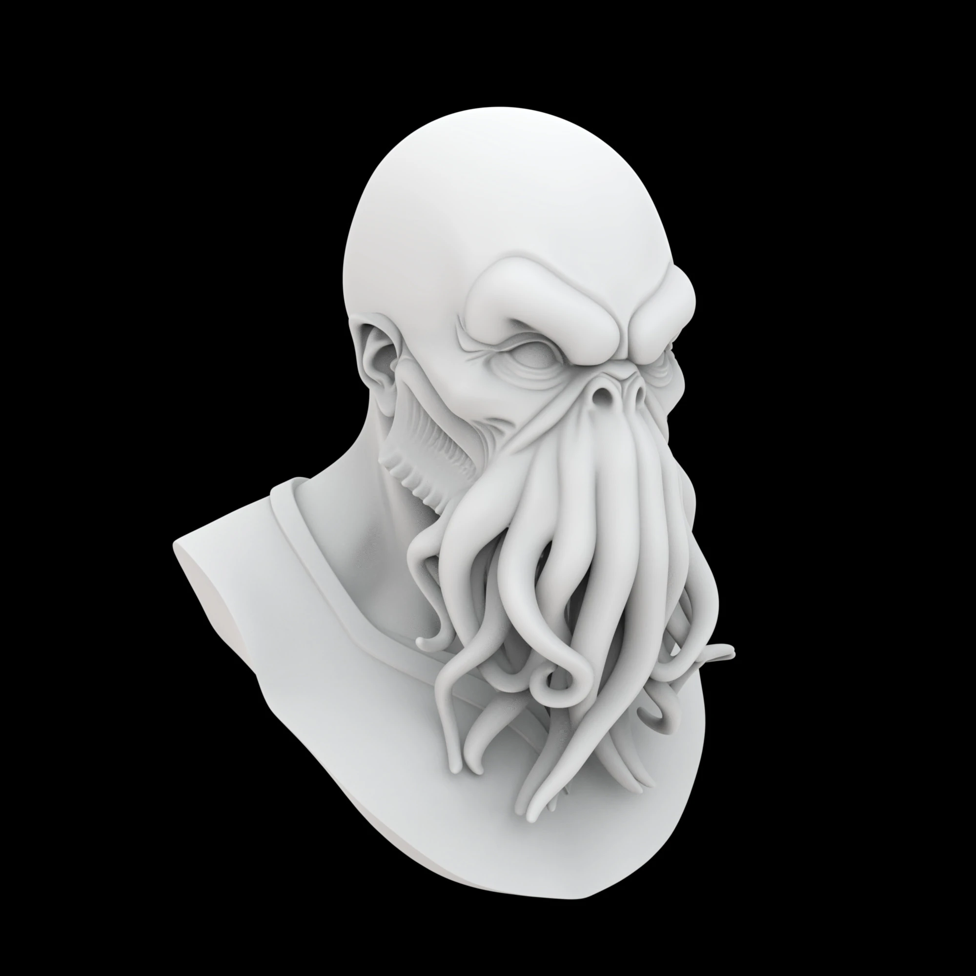 Cthulhu Bust 3D Print Model Eldritch Horror STL File 3D Print Model .c4d .max .obj .3ds .fbx .stl .blend 
