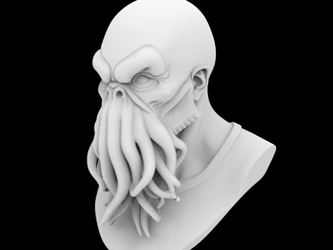 Cthulhu Bust 3D Print Model Eldritch Horror STL File 3D Print Model