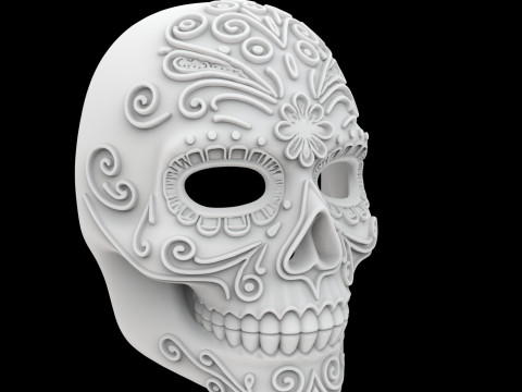 Day of the Dead Mask 3D Print Model 3D 프린트 모델