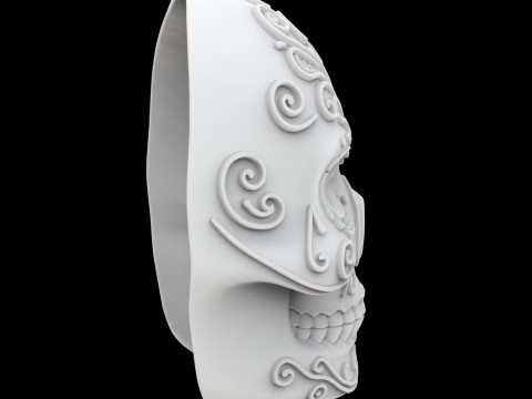 Day of the Dead Mask 3D Print Model Model Cetak 3D