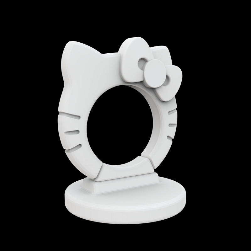 Hello Kitty Cup Holder 3D Print Model 3D प्रिंट मॉडल .c4d .max .obj .3ds .fbx .stl .blend