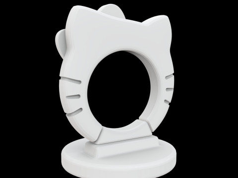 Hello Kitty Cup Holder 3D Print Model 3D प्रिंट मॉडल