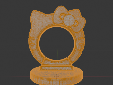 Hello Kitty Cup Holder 3D Print Model 3D प्रिंट मॉडल