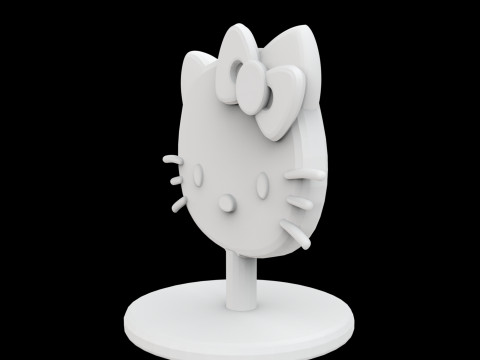Hello Kitty 珠宝架 3D 打印模型 3D 打印模型