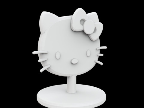 Hello Kitty 珠宝架 3D 打印模型 3D 打印模型