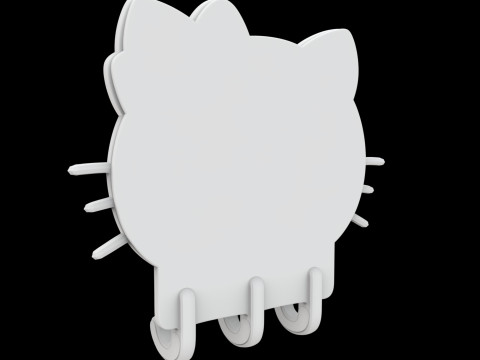 Hello Kitty Key Holder 3D Print Model 3D Принт Модель