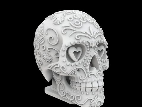 Mexican Sugar Skull 3D Print Model 3D printmodel