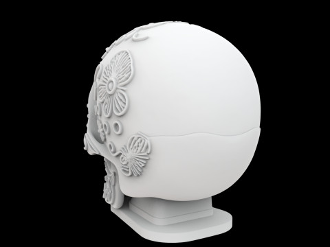 Mexican Sugar Skull 3D Print Model Modello di stampa 3D
