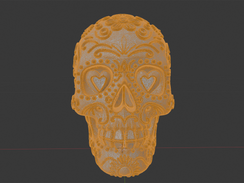 Mexican Sugar Skull 3D Print Model Modello di stampa 3D