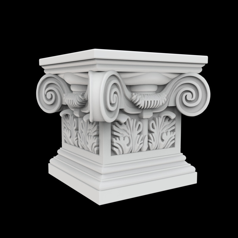Mini Corinthian Pedestal 3D Print Model 3D Druckmodell .c4d .max .obj .3ds .fbx .stl .blend