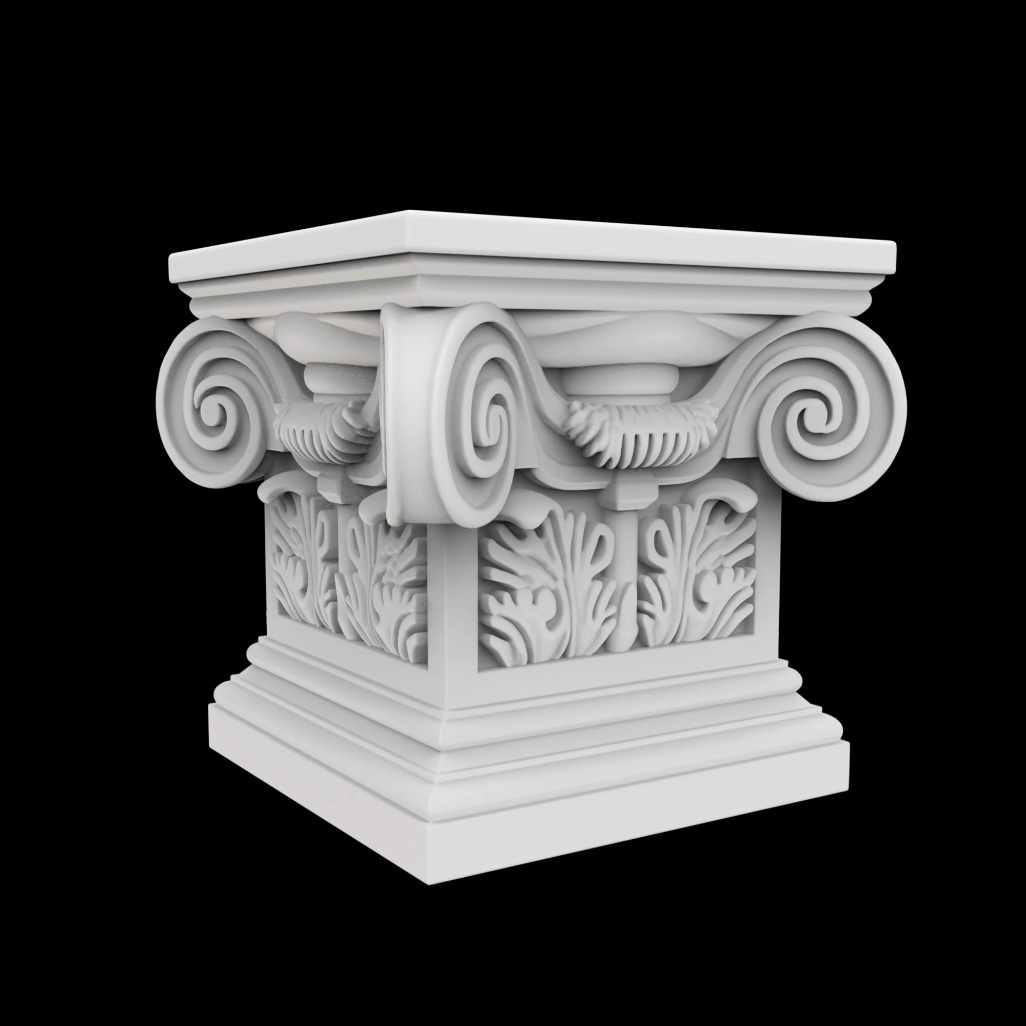 Mini Corinthian Pedestal 3D Print Model 3D Print Model .c4d .max .obj .3ds .fbx .stl .blend 